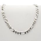 Image 1 of Silver chain; figaro link | 46 cm
