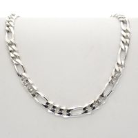 Silver chain; figaro link | 46 cm