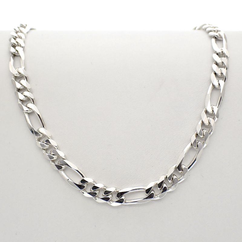 Image 1 of Silver chain; figaro link | 46 cm