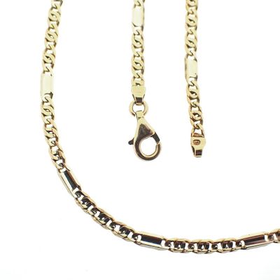 Image 1 of Golden Figaro variation link chain | 45 cm