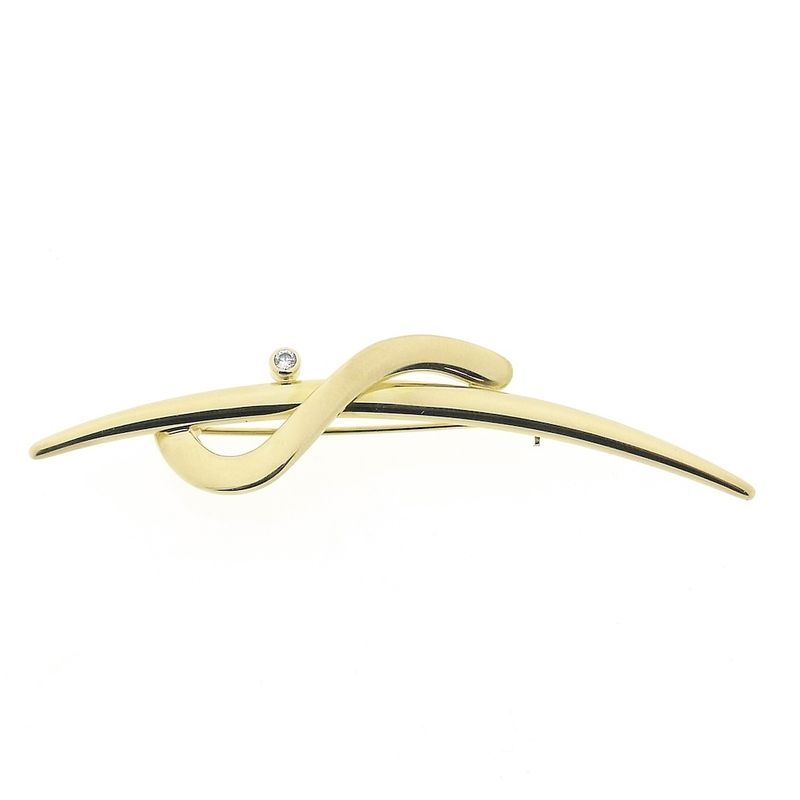 Image 1 of 9 carat dynamic brooch with zirconia