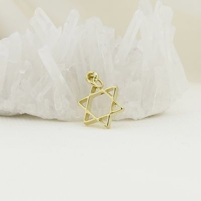 Image 2 of Gold Star of David pendant