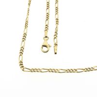 Gold Figaro link chain | 45 cm