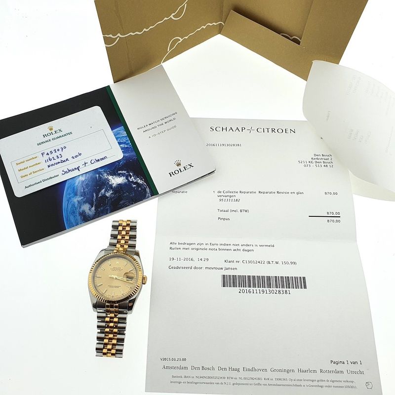 Image 6 of Rolex Datejust 116233; Gold/steel watch