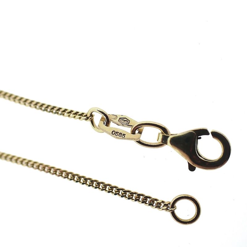 Image 5 of Gold thin gourmet link necklace | 42 cm