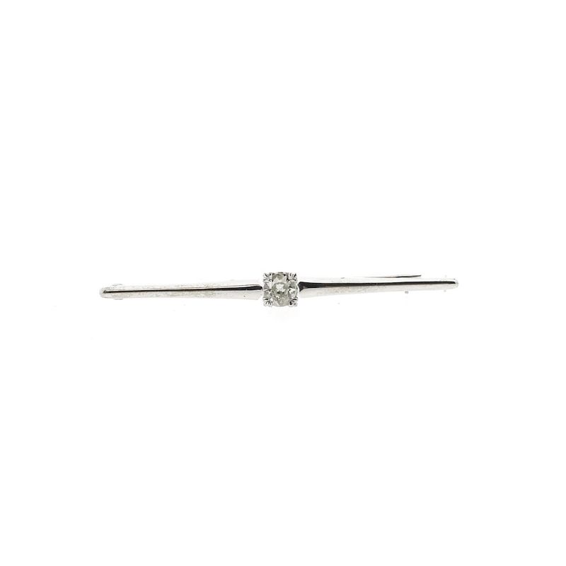 Image 2 of White gold brooch with diamond