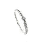 Image 1 of White gold herringbone link bracelet with 1.00 ct. diamonds.