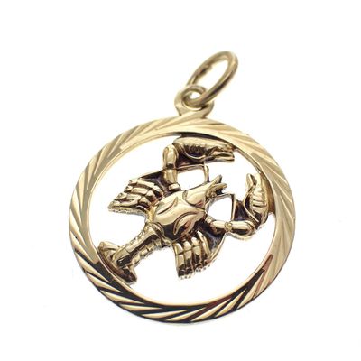 Image 1 of Gold Scorpio pendant