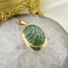 Image 2 of Gold pendant with jade