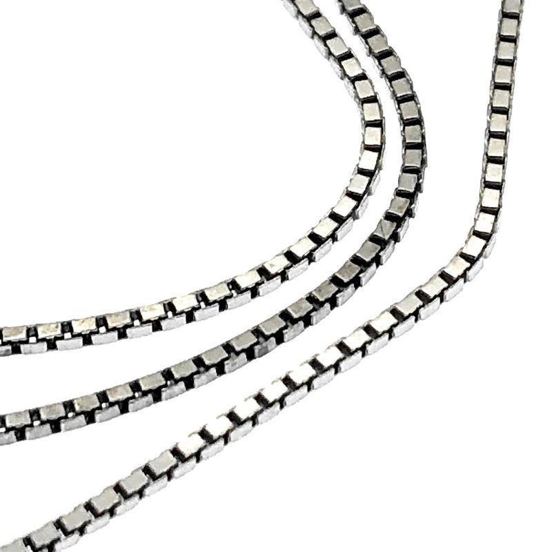 Image 3 of White gold Venetian necklace | 39.5 cm