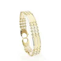 Two-tone gold fantasy link bracelet