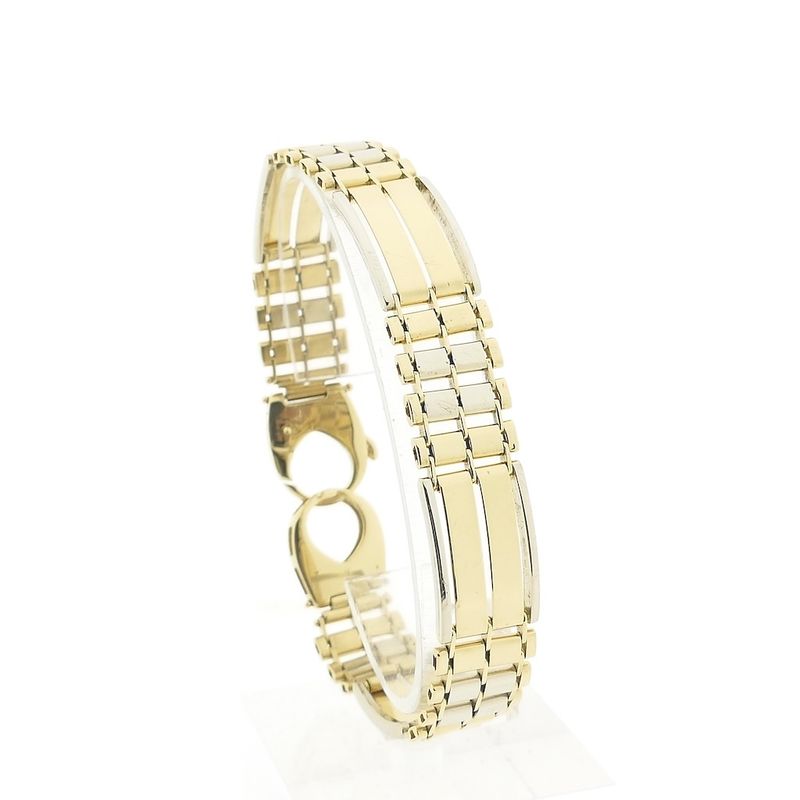 Image 1 of Two-tone gold fantasy link bracelet