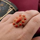 Image 4 of Gold ring with blood coral