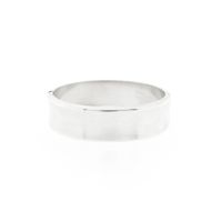 Silver wide slave bracelet | Ø 59 mm