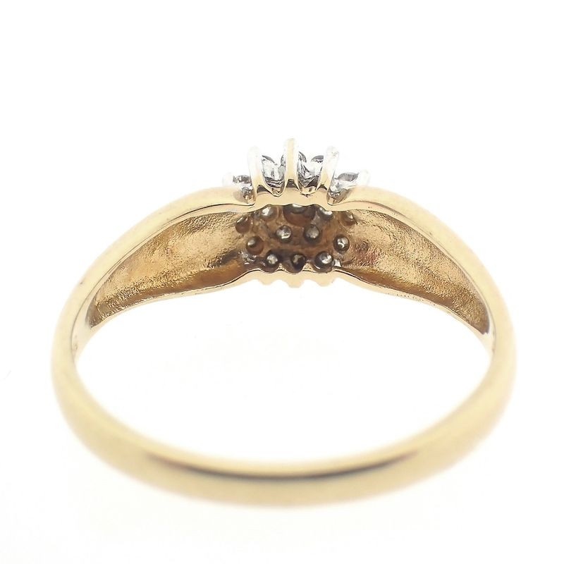Image 6 of Gold entourage ring with diamonds | 0.19 ct.