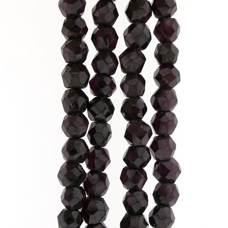 Image 5 of Antique garnet bead necklace with gold decorative clasp