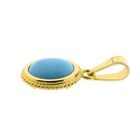 Image 7 of Vintage gold pendant with turquoise