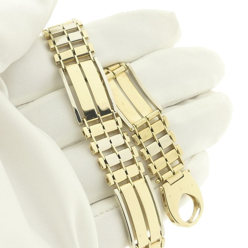 Image 3 of Two-tone gold fantasy link bracelet