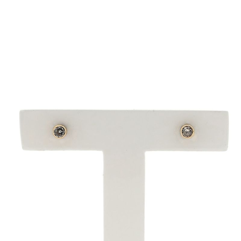 Image 1 of Rose gold stud earrings with zirconia | Blush