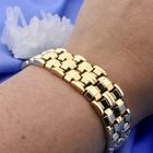 Image 4 of Gold Wide Bismarck Link Bracelet