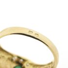 Image 6 of 19.2 carat gold ring with emerald and zirconia.