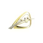Image 4 of Two-tone gold fantasy brooch with pearl and diamond; 0.03 ct.