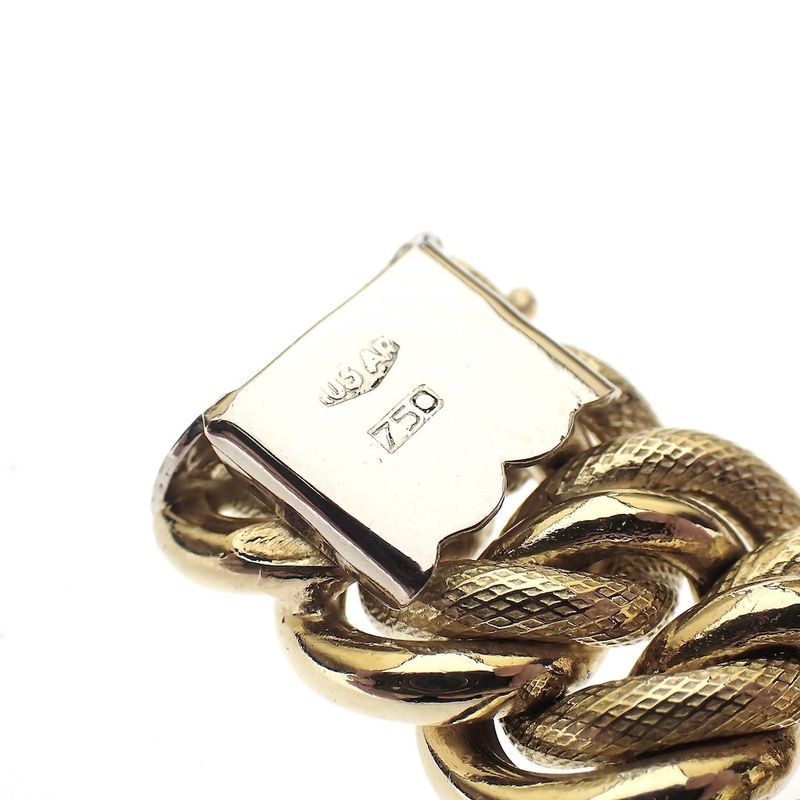 Image 6 of Gold French gourmet link bracelet