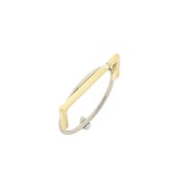 Two-tone gold abstract ring with diamond; 0.015 ct.