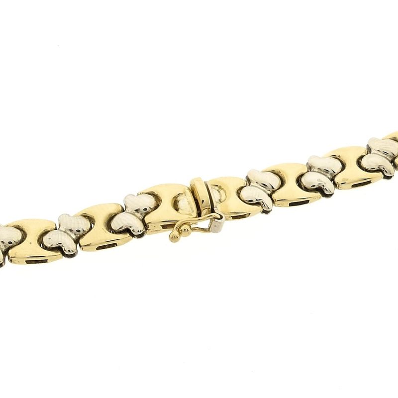Image 4 of Two-tone gold fantasy link necklace