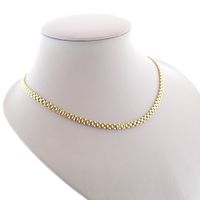 Gold unique link necklace | 45 cm