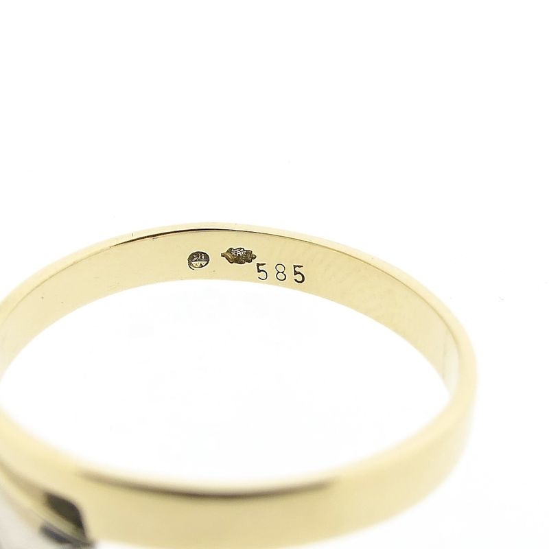Image 5 of Two-tone gold ring with diamond; 0.03 ct.