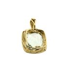 Image 7 of Vintage gold pendant with prasiolite and diamonds; 0.08 ct.