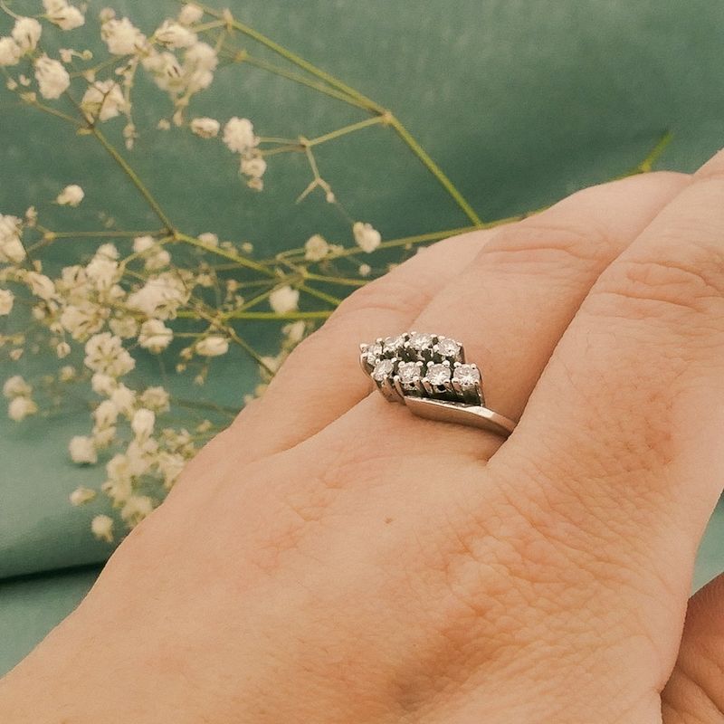 Image 4 of White gold ring with diamond | 0.40 ct.