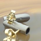 Image 5 of Gold stud earrings with titanium