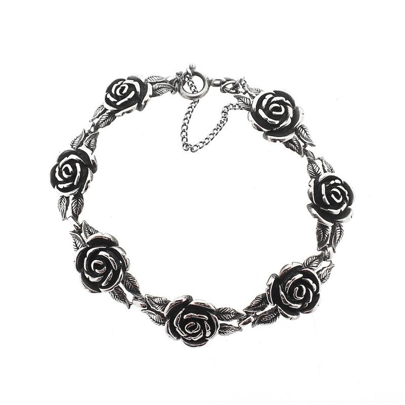 Image 1 of Vintage silver rose bracelet | 19 cm