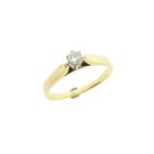 Image 1 of Gold solitaire ring with diamond | 0.14 ct.