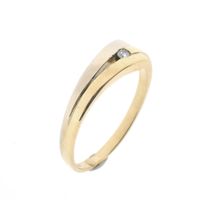 Two-tone gold ring with diamond | 0.03 ct.