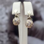 Image 5 of Gold ball earrings with zirconia