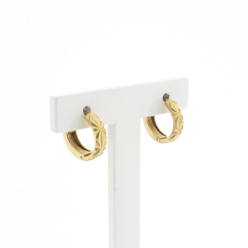 Image 3 of Gold faceted earrings