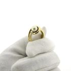 Image 7 of Gold ring with pearl and diamond; 0.08 ct.