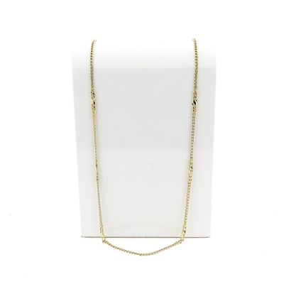 Image 1 of Long gold gourmet link necklace | 80.5 cm