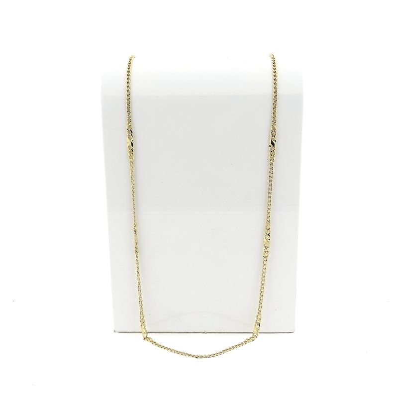 Image 1 of Long gold gourmet link necklace | 80.5 cm