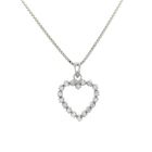 Image 3 of White gold heart pendant with diamonds | 0.36 ct.