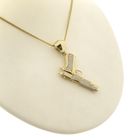 Image 13 of Gold pistol pendant with zirconia | Glock