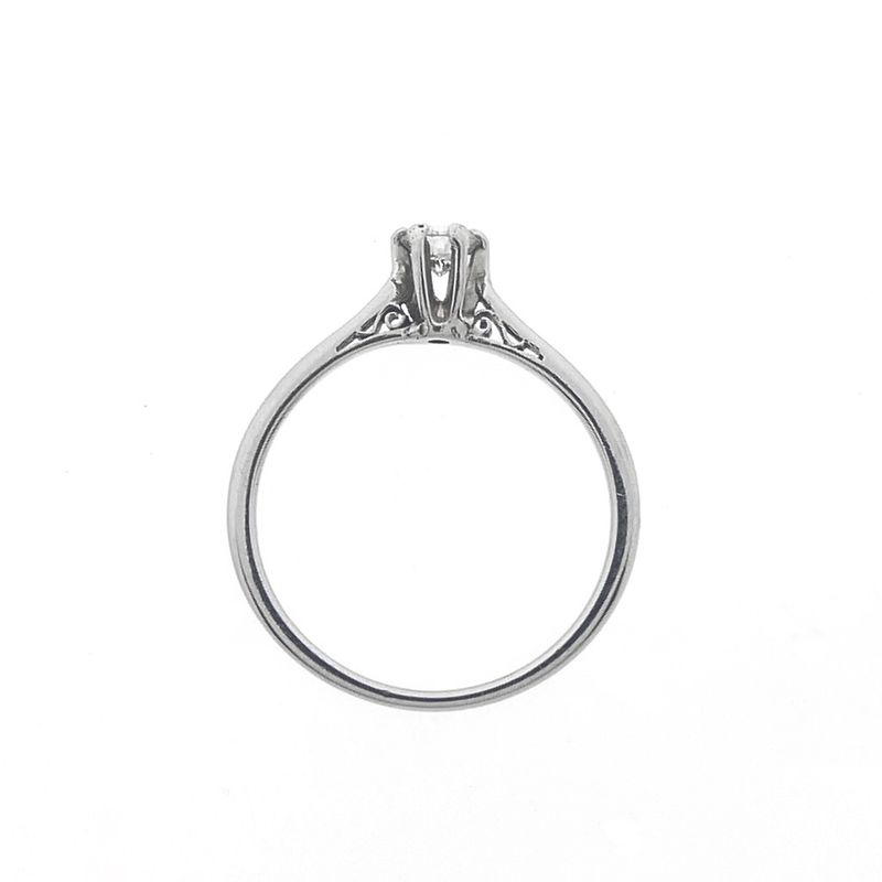 Image 6 of White gold solitaire ring with diamond | 0.25 ct.