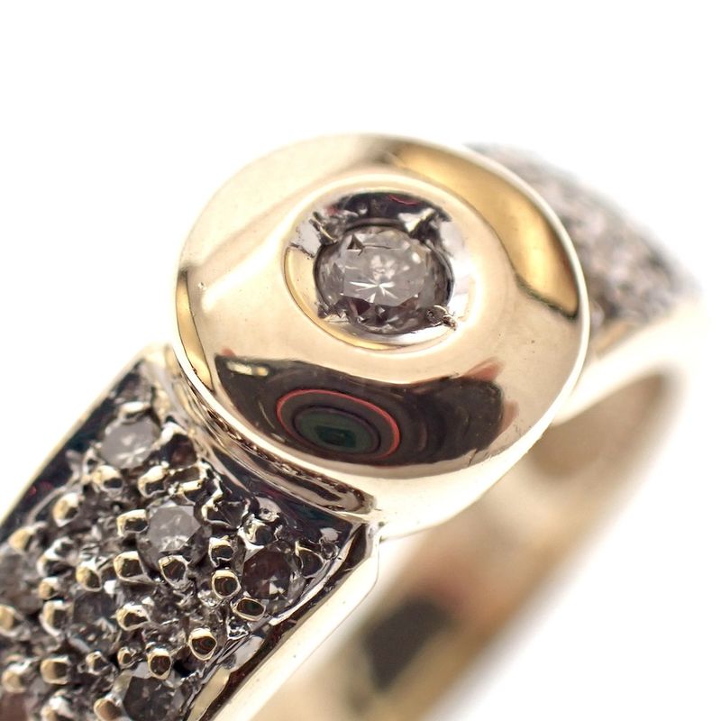 Image 2 of Gold ladies ring with diamonds; 0.35 ct.