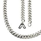 Image 1 of Silver gourmet link chain | 62 cm