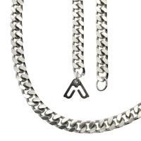 Silver gourmet link chain | 62 cm