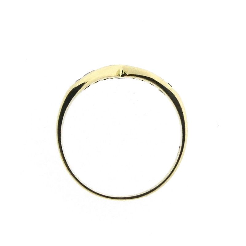 Image 5 of Gold V-shaped ring with ruby ​​and sapphire