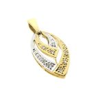 Image 2 of Two-tone gold pendant with diamonds; 0.06 ct.